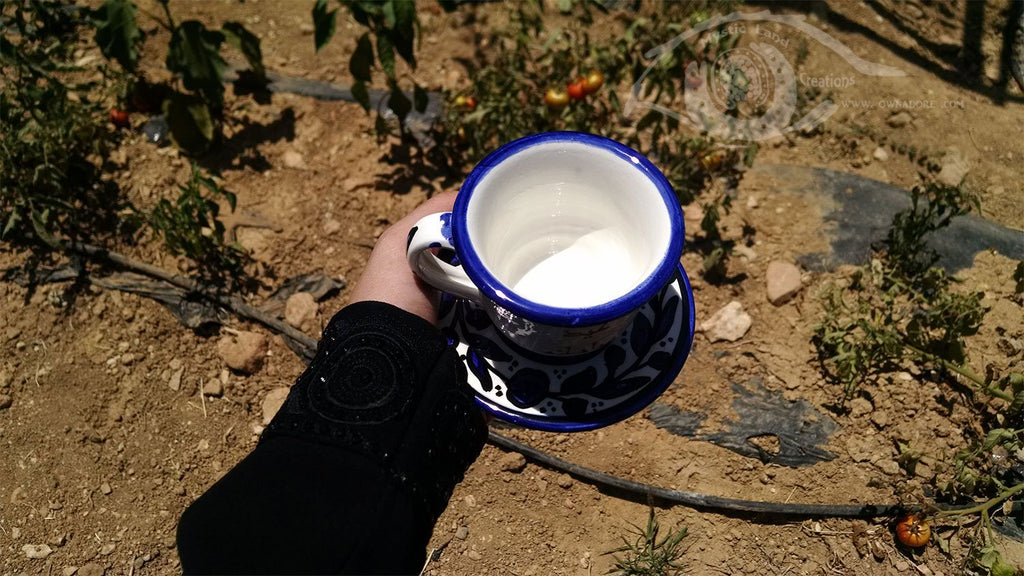 Enjoying Coffee with Mom Turkish Coffee Espresso Cups - Palestine